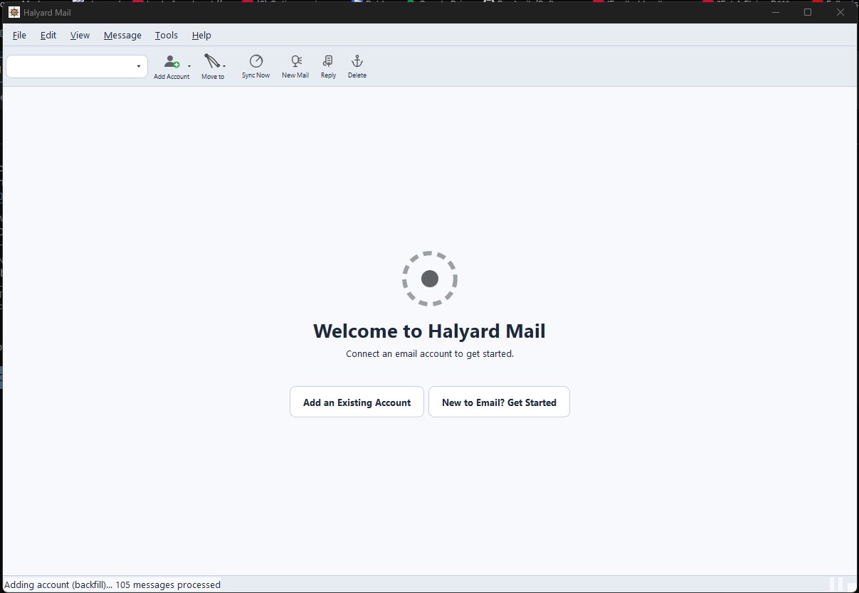 Halyard Mail running on Windows